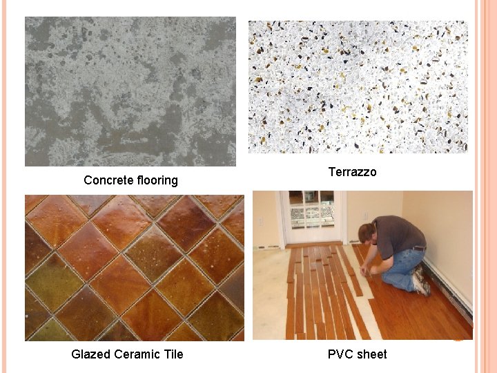 Concrete flooring Glazed Ceramic Tile Terrazzo PVC sheet 