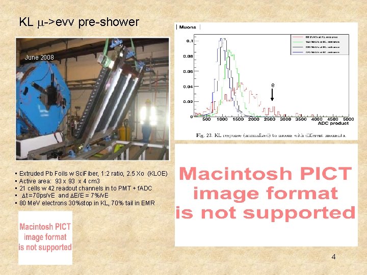 KL ->evv pre-shower June 2008 e • Extruded Pb Foils w Sci. Fiber, 1: