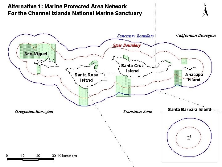 Alternative 1: Marine Protected Area Network For the Channel Islands National Marine Sanctuary Boundary
