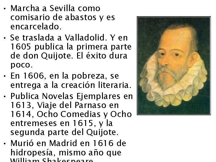  • Marcha a Sevilla como comisario de abastos y es encarcelado. • Se