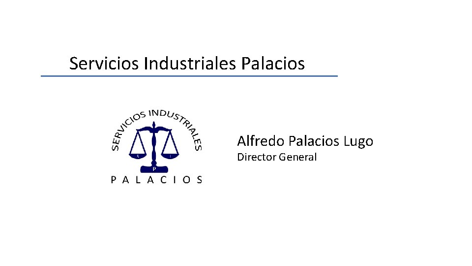 Servicios Industriales Palacios Alfredo Palacios Lugo Director General 