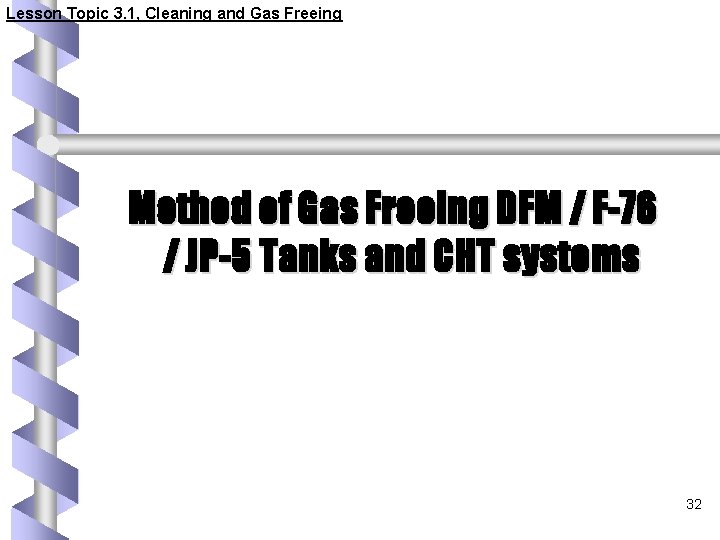 Lesson Topic 3. 1, Cleaning and Gas Freeing Method of Gas Freeing DFM /