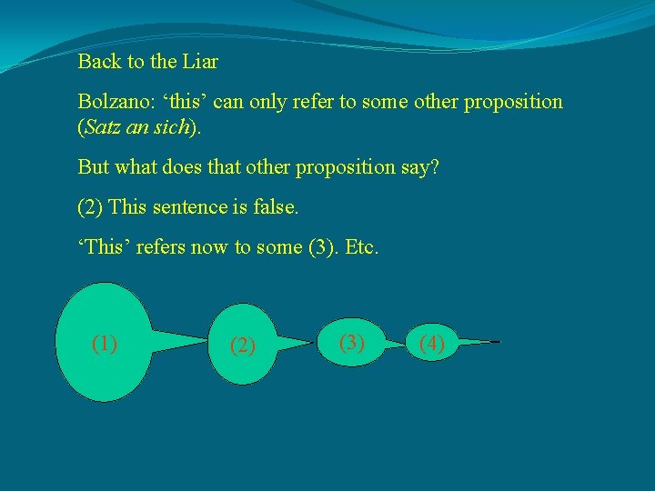 Back to the Liar Bolzano: ‘this’ can only refer to some other proposition (Satz