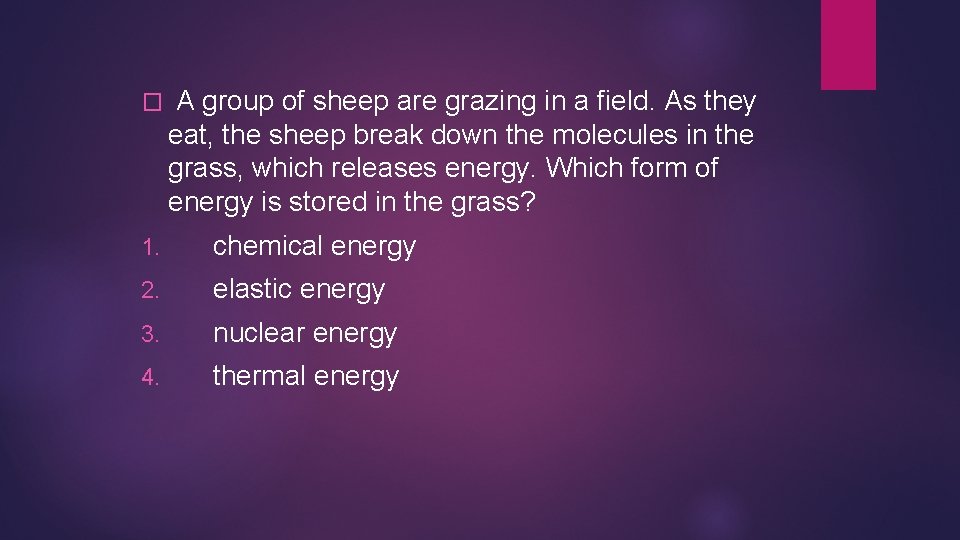 � A group of sheep are grazing in a field. As they eat, the � A group of sheep are grazing in a field. As they eat, the