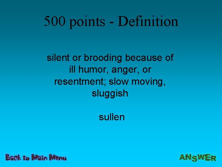 Unit One Words 11 20 Grade Seven interminable