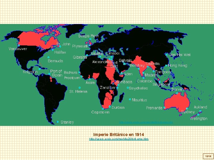 http: //users. erols. com/mwhite 28/brit-emp. htm Imperio Británico en 1914 http: //users. erols. com/mwhite