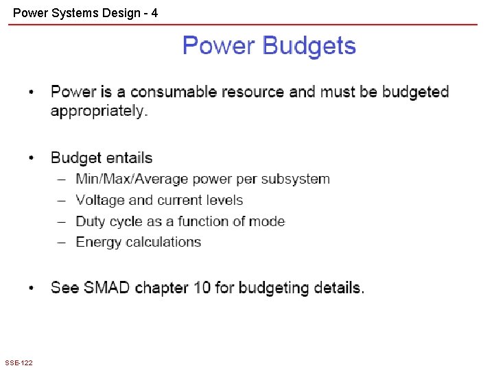 Power Systems Design - 4 SSE-122 