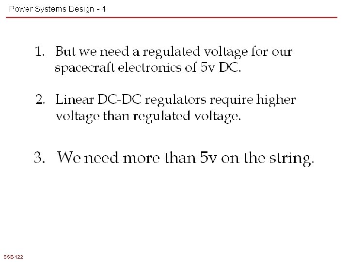 Power Systems Design - 4 SSE-122 