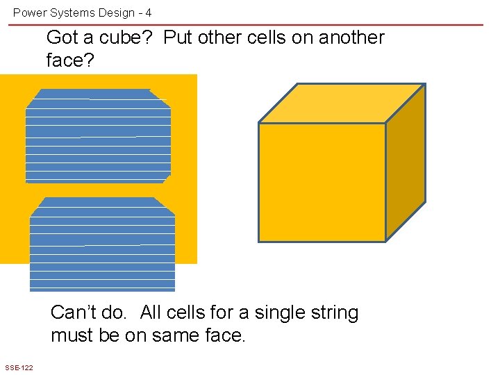 Power Systems Design - 4 Got a cube? Put other cells on another face?