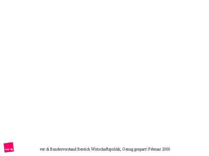 ver. di Bundesvorstand Bereich Wirtschaftspolitik, Genug gespart! Februar 2008 