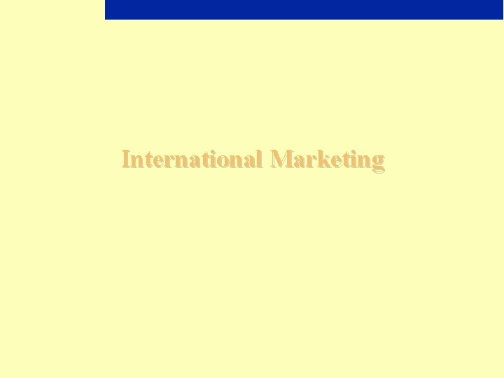 International Marketing 