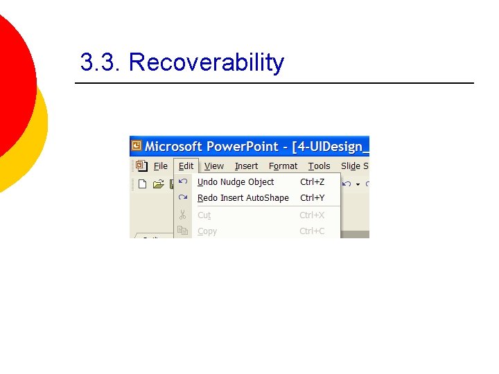 3. 3. Recoverability 