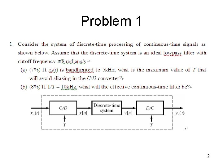 Problem 1 2 