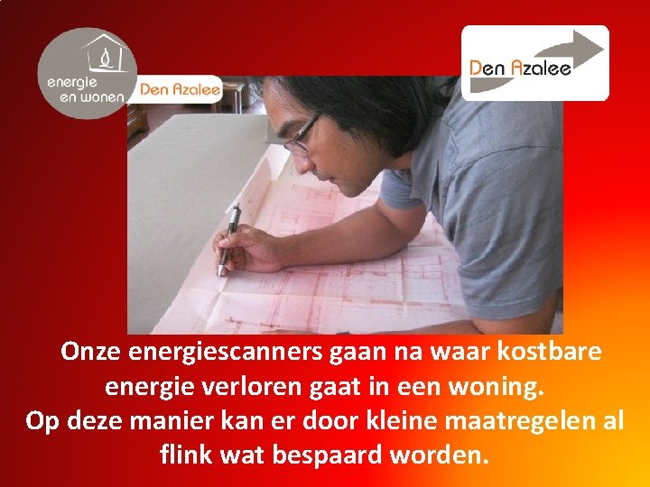 Onze energiescanners gaan na waar kostbare energie verloren gaat in een woning. Op deze