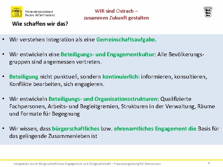 Wie schaffen wir das? WIR sind Ostrach – zusammen Zukunft gestalten • Wir verstehen