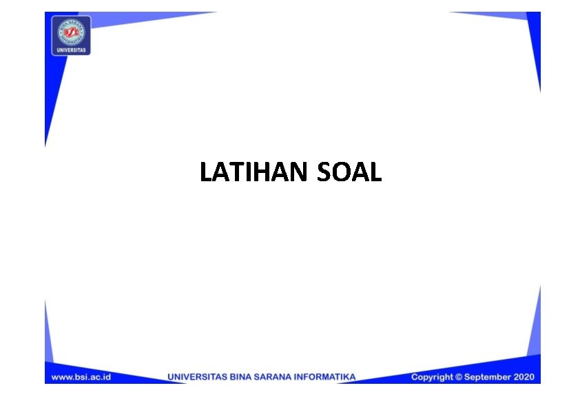 LATIHAN SOAL 