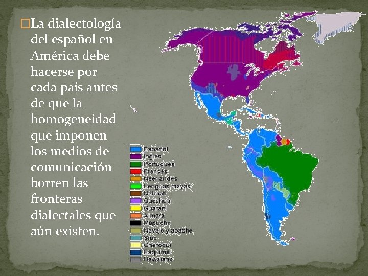 �La dialectología del español en América debe hacerse por cada país antes de que
