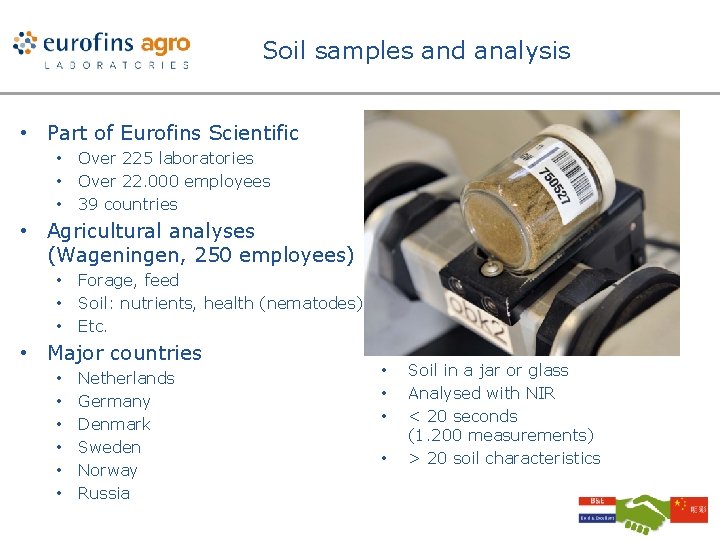 Soil samples and analysis • Part of Eurofins Scientific • • • Over 225