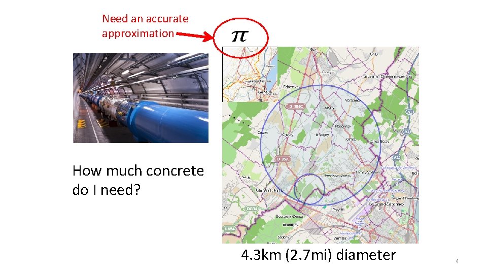 Need an accurate approximation How much concrete do I need? 4. 3 km (2.