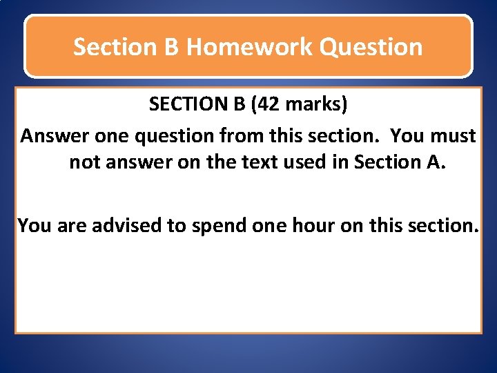 Section B Homework Question SECTION B (42 marks) Answer one question from this section.