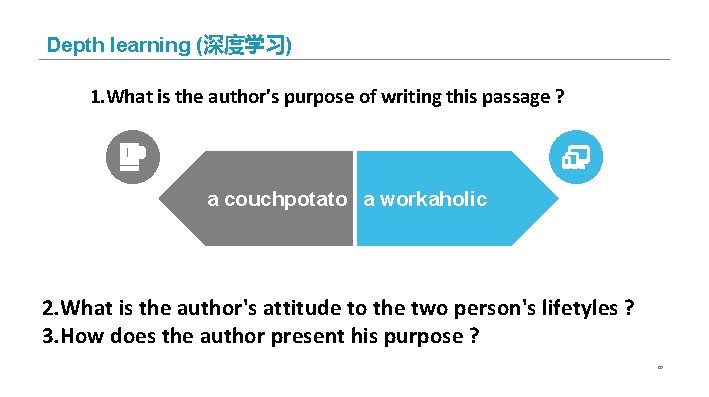 Depth learning (深度学习) 1. What is the author's purpose of writing this passage ?