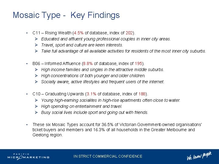 Mosaic Type - Key Findings • C 11 – Rising Wealth (4. 5% of