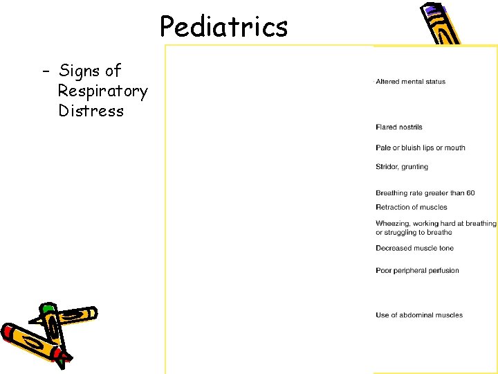 Pediatrics – Signs of Respiratory Distress 