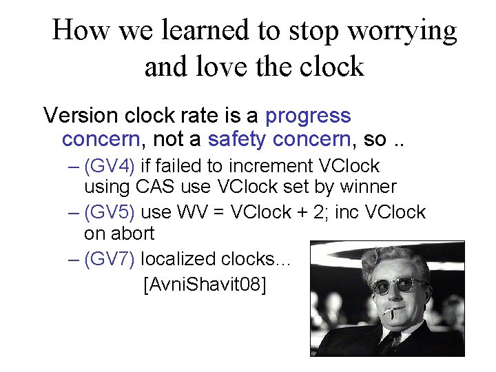 How we learned to stop worrying and love the clock Version clock rate is