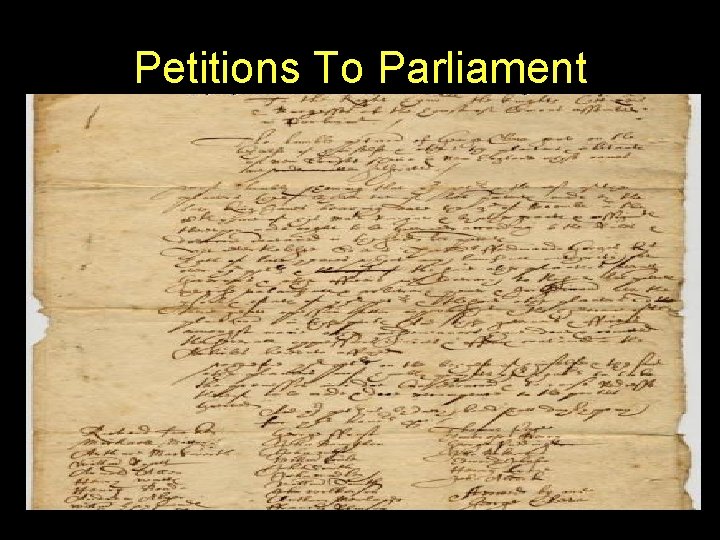 Petitions To Parliament 