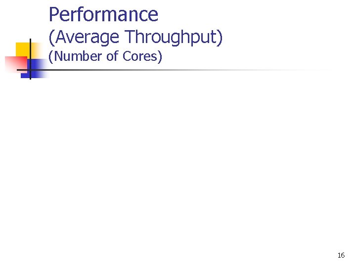 Performance (Average Throughput) (Number of Cores) 16 