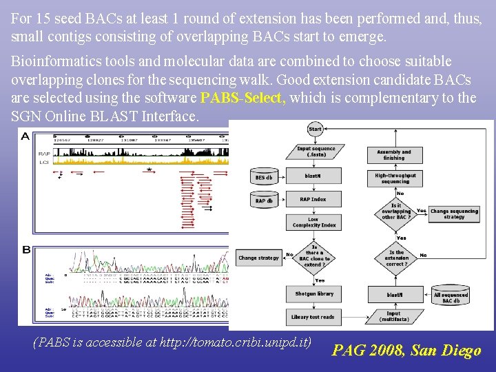 For 15 seed BACs at least 1 round of extension has been performed and,