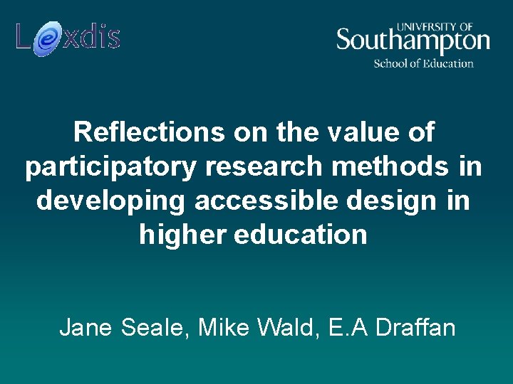 Reflections on the value of participatory research methods