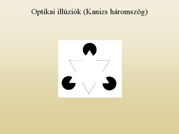 Optikai illúziók (Kanizs háromszög) 