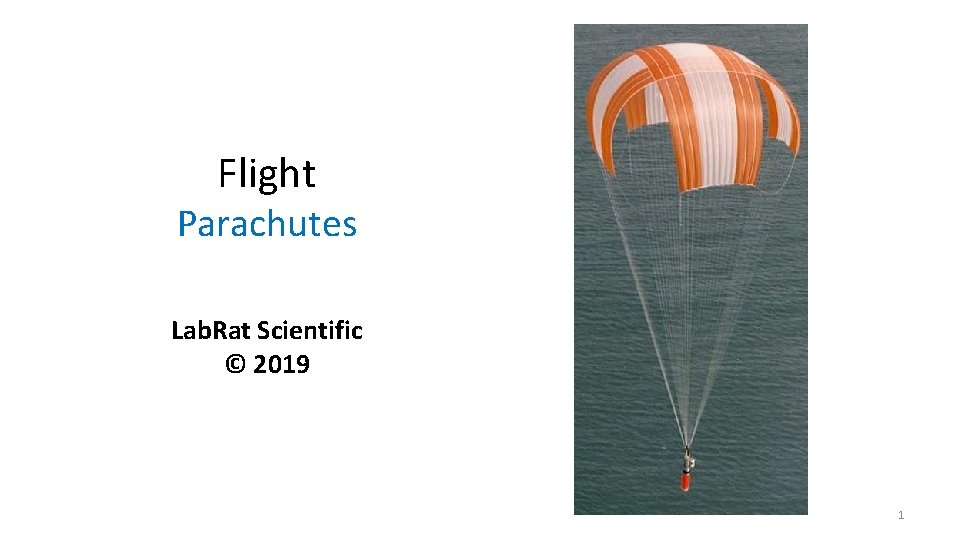 Flight Parachutes Lab. Rat Scientific © 2019 1 