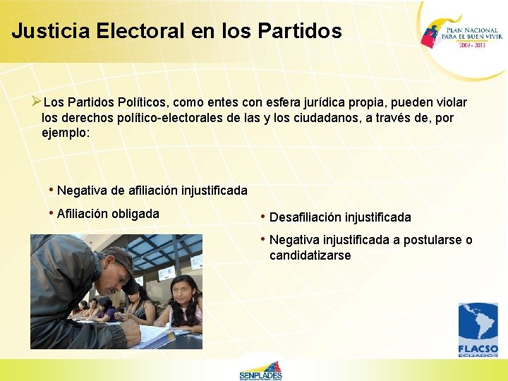 Justicia Electoral en los Partidos ØLos Partidos Políticos, como entes con esfera jurídica propia,