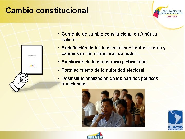 Cambio constitucional • Corriente de cambio constitucional en América Latina • Redefinición de las