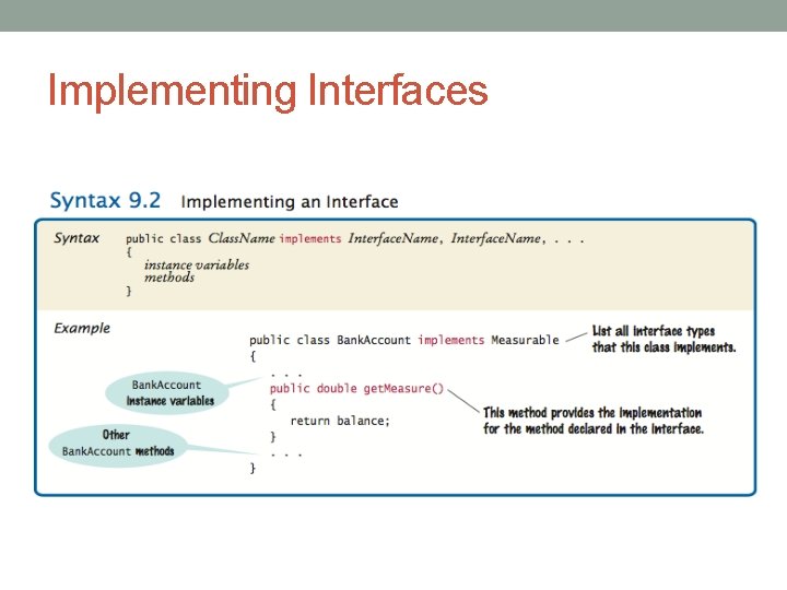 Implementing Interfaces 