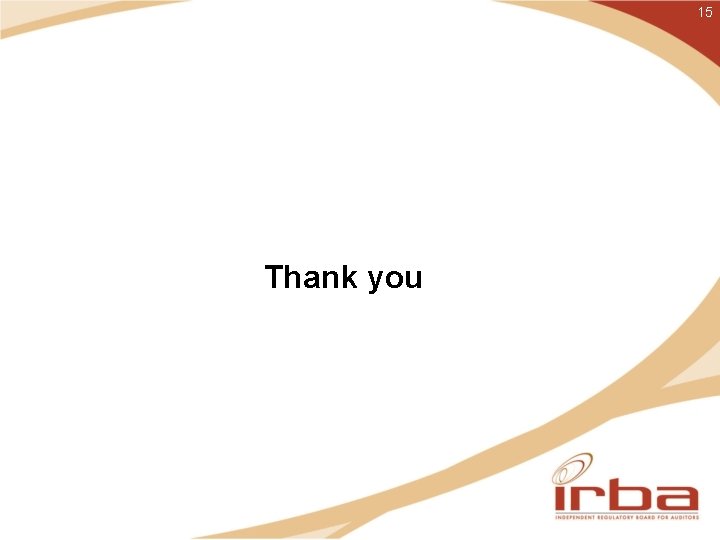 15 Thank you 