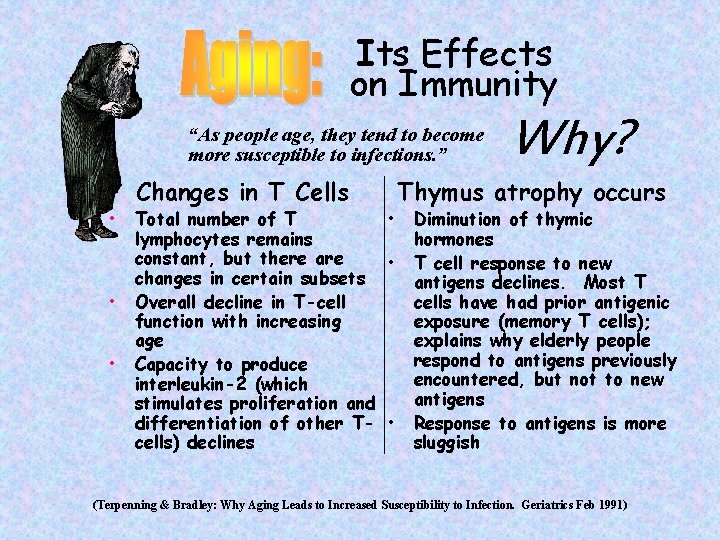 Its Effects on Immunity “As people age, they tend to become more susceptible to