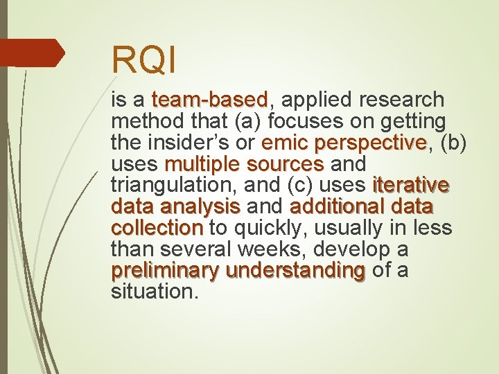 Rapid Qualitative Inquiry RQI Field Guide to TeamBased