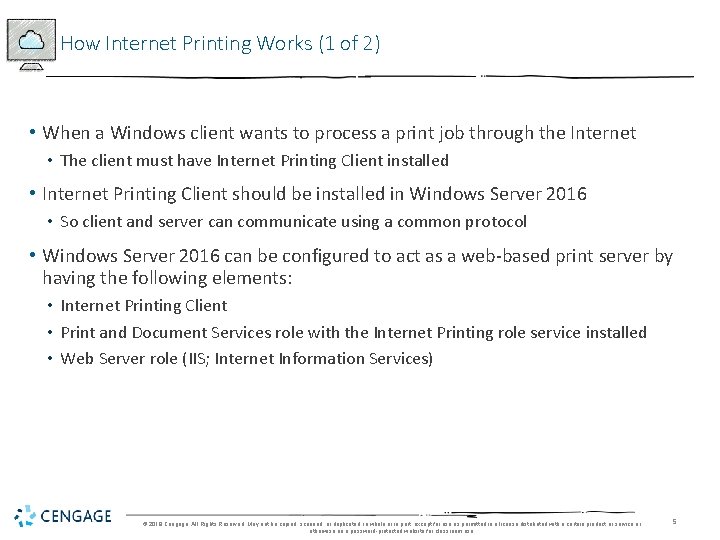 How Internet Printing Works (1 of 2) • When a Windows client wants to