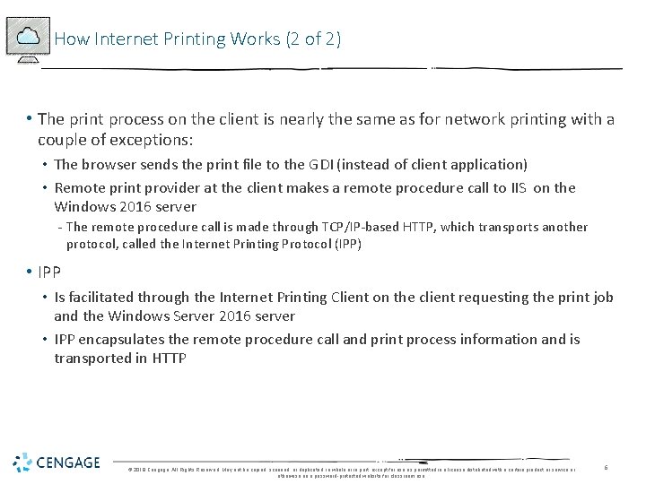 How Internet Printing Works (2 of 2) • The print process on the client