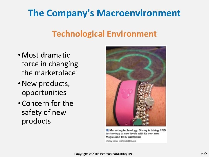 The Company’s Macroenvironment Technological Environment • Most dramatic force in changing the marketplace •