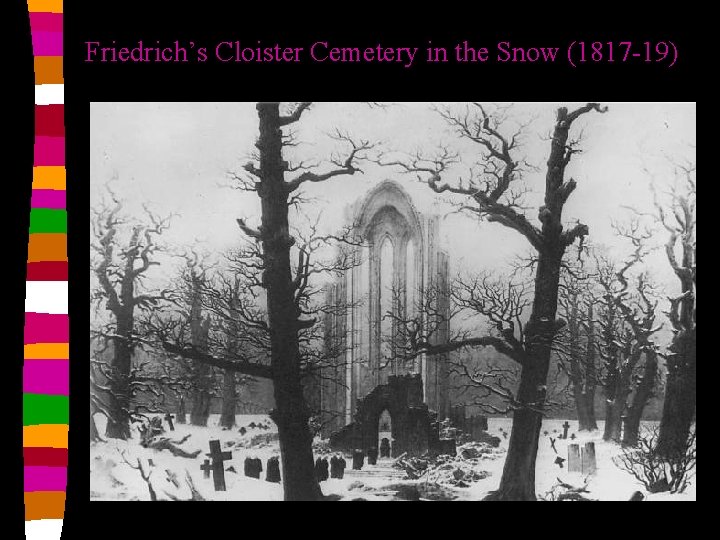 Friedrich’s Cloister Cemetery in the Snow (1817 -19) 