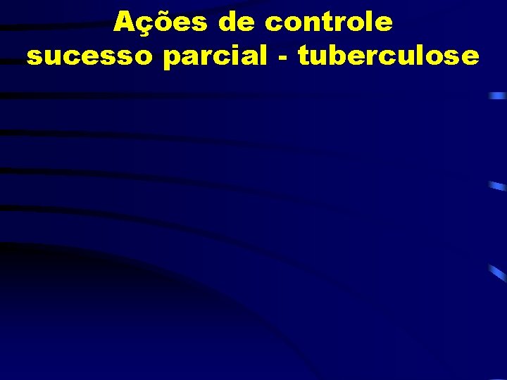 Ações de controle sucesso parcial - tuberculose 