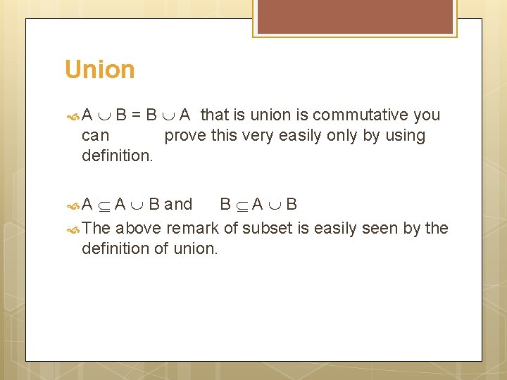 Discrete Mathematics Lecture 10 Venn Diagram Union Let
