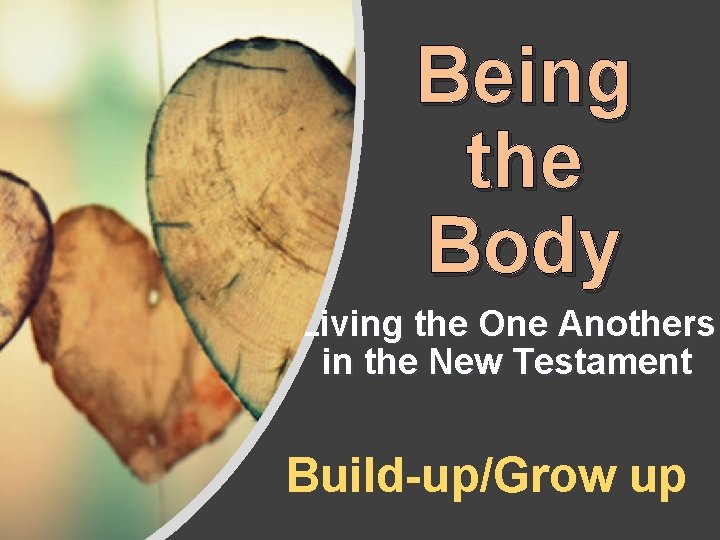 Being the Body Living the One Anothers in the New Testament Build-up/Grow up 