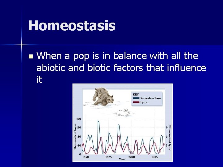 Homeostasis n When a pop is in balance with all the abiotic and biotic