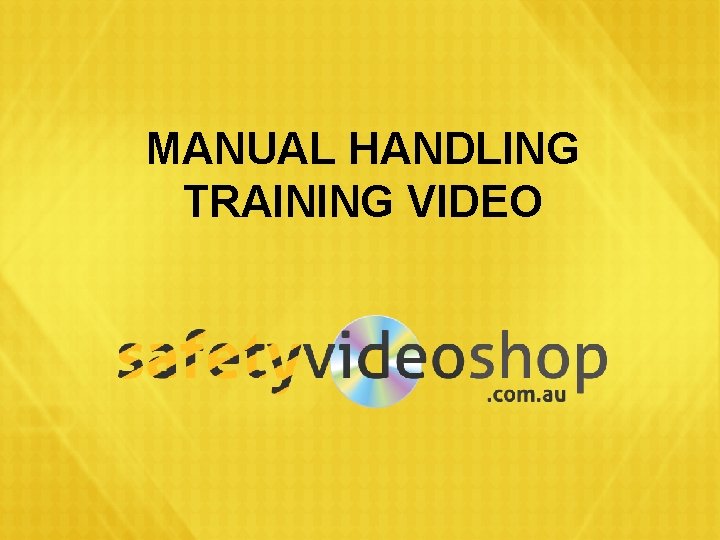 MANUAL HANDLING TRAINING VIDEO 