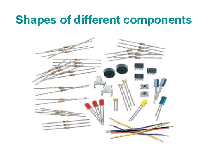 Shapes of different components 